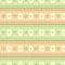 Seamless vector pattern. Symmetrical geometric background with red and green squares and flowers on the white backdrop.