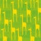 Seamless vector pattern with yellow giraffes on green background