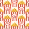 Seamless vector popcorn background