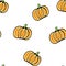 Seamless vector pumpkin pattern