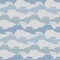 Seamless vector striped pattern with artic landscape and polar bears silhouettes