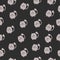 Seamless vector textiles with a picture gray cats on a black background