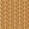 Seamless vector texture of double weaving of brown willow twigs