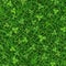 Seamless vector texture of green grass with clover leaves