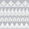 Seamless vector Thai retro pattern, repetitive design from Thailand - folk art style in gray and white