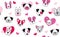 Seamless Vector Valentine`s Day Puppy Pattern