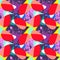 Seamless vectr abstract pattern with chaotic clorful shapes