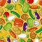 Seamless vegetable pattern