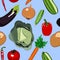 Seamless Vegetables Background