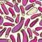 Seamless vegetables eggplant pattern background