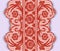 Seamless vertical lace ribbon with flowers