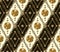 Seamless vintage diagonal pattern with one dollar coins, chain, beads.