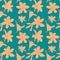 Seamless vintage floral pattern with orange lily