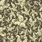 Seamless vintage grunge floral pattern with orchid