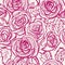 Seamless vintage inspired Rose Pattern, vector