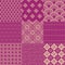 Seamless vintage japanese pattern set