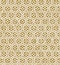 Seamless vintage Japanese style golden polygon flower pattern background.