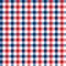 Seamless Vintage Navy Blue and Red Checkered Fabric Pattern Background Texture
