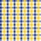 Seamless Vintage Navy Blue and Yellow Checkered Fabric Pattern Background Texture