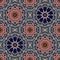 Seamless vintage pattern with flowers mandalas and stylized leaves. Thai, indian motives.