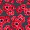 Seamless vintage pattern with poppies flower