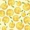 Seamless vintage polygon yellow apple pattern
