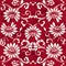 Seamless Vintage Red Chinese Background Cross Spiral Garden Flow