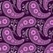 Seamless violet floral pattern