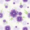 Seamless violet flower pattern