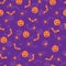 Seamless violet Halloween background