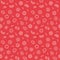 Seamless virology vector red pattern with bacteria icons