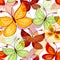 Seamless vivid autumn pattern