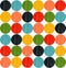 Seamless vivid color dots pattern