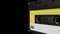 Seamless VJ loop - black and yellow retro cassette