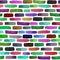 Seamless wall pattern with watercolor bricks, bright background