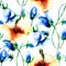 Seamless wallpaper with decorative flowers