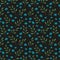 Seamless wallpaper with a pattern of berries and plants. Seamless background with blueberries on a black background