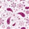 Seamless wallpaper with purple snowflakes