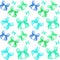 Seamless watercolor blue, green, turquoise butterfly pattern  isolated. Watercolor illustration for wrapping paper, background,