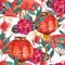 Seamless Watercolor Chinese New Year Background