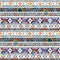 Seamless watercolor ethic and tribal pattern