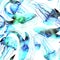 Seamless watercolor. Marine animals, underwater world. Blue jellyfish and whales on a white background.