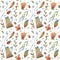 A seamless watercolor pattern