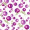 Seamless watercolor pattern consisting of cherries