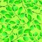 Seamless watercolor pattern with green leafs on yellow background. Endless artwork hand-drawn. Floral wallpaper summer