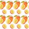 Seamless watercolor pattern oranges