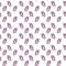 Seamless watercolor pattern with purple tree branches and leaves on a white background. Hand drawn fashion print