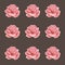 Seamless watercolor pattern of roses Amazing design elements.