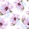 Seamless watercolor romantic floral pattern