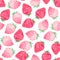 Seamless watercolor strawberry pattern